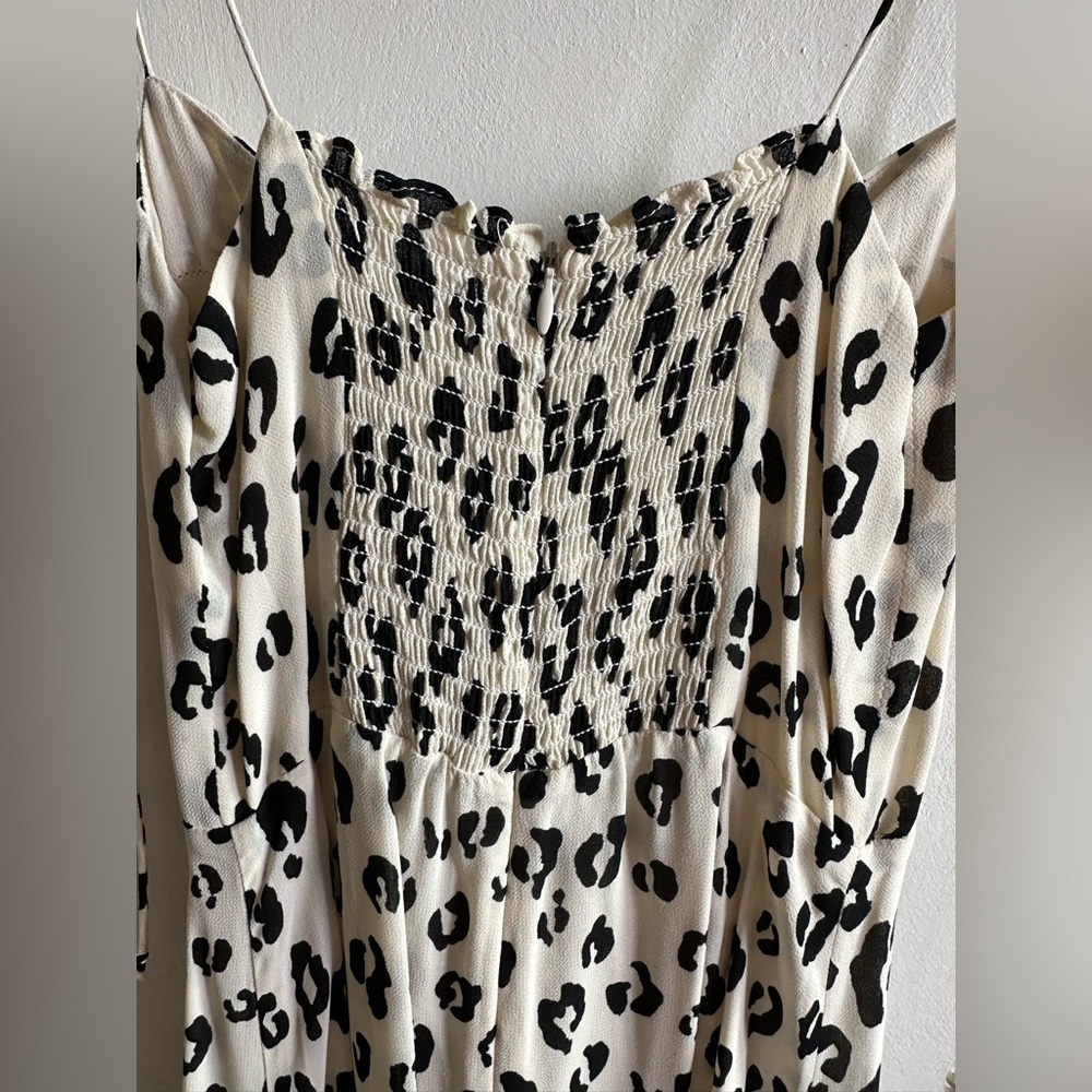 NWT size 2 Reformation Juliette Dress in Snow Leopard - Picture 6 of 12